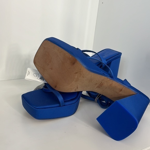 ZARA STRAPPY PLATFORM HEEL SANDALS‎ - Picture 9 of 10